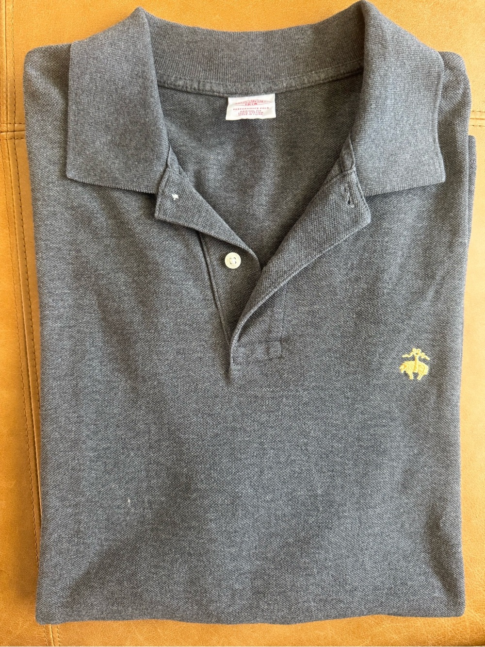 Brooks Brothers Original Fit Performance Polo  Charcoal XL